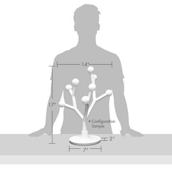 Modern Mod White Table Lamp Tenergy Lumi Bloom Transformable LED Home Desk - Picture 4 of 4